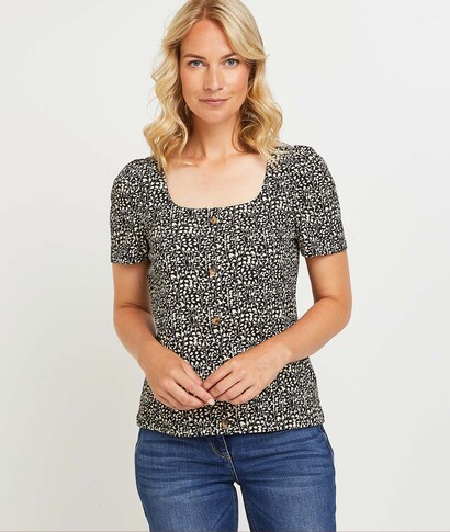 T-shirt froissé femme NOIR