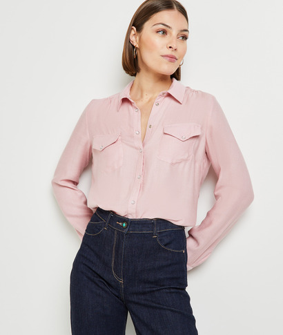 Chemise rose pâle femme ROSE