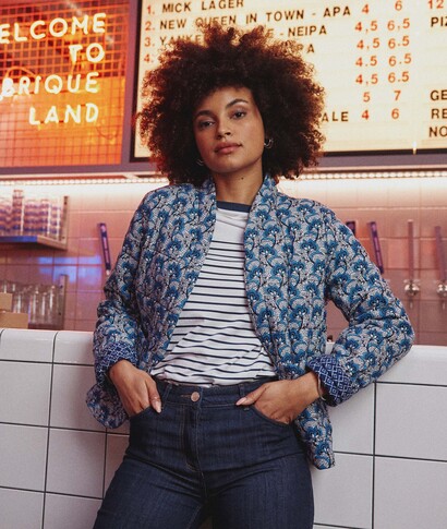 Veste réversible femme BLEU