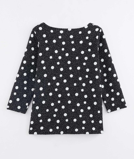Sweat à pois noir et blanc NOIR