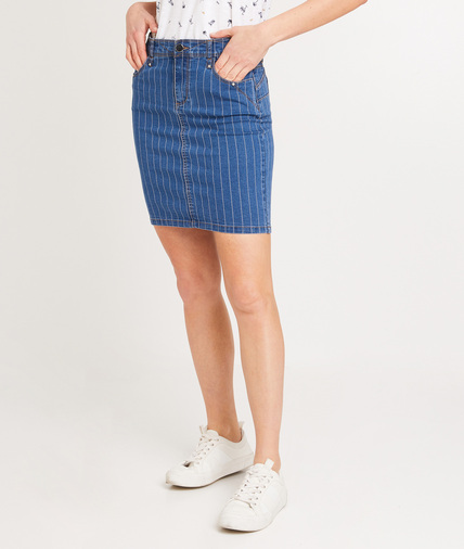 Jupe droite unie femme IMPRIME