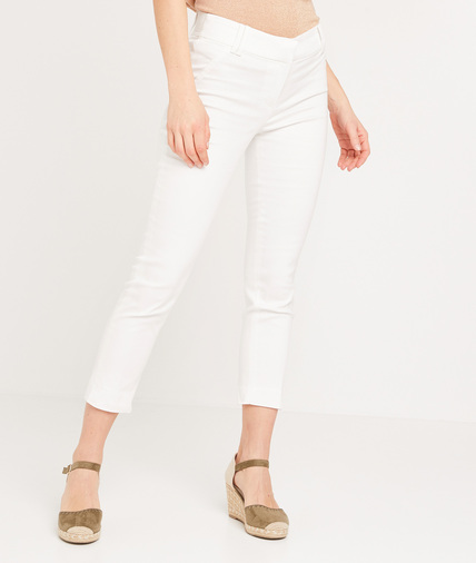 Pantalon cigarette femme BLANC