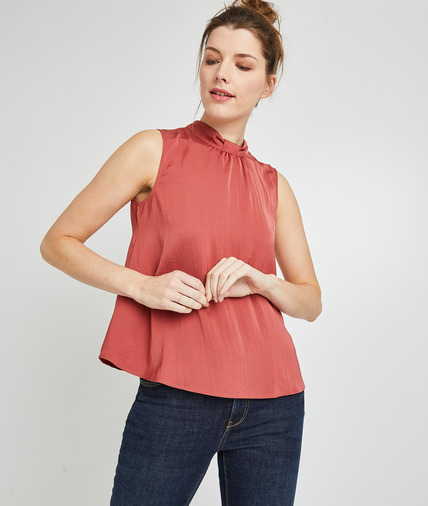 Top habillé col montant femme BLUSH