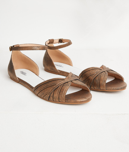 Sandales plates irisées femme CUIVRE