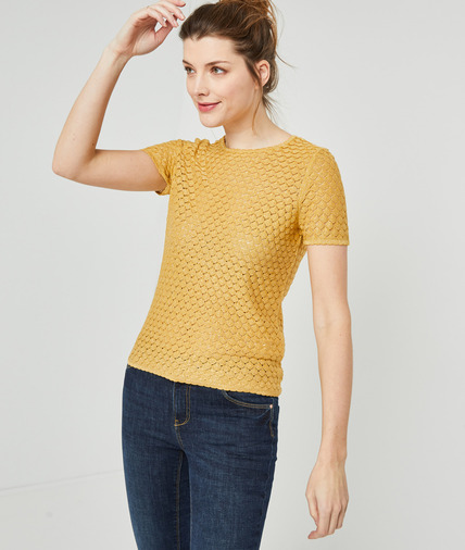 Pull manches courtes ajouré femme SAFRAN