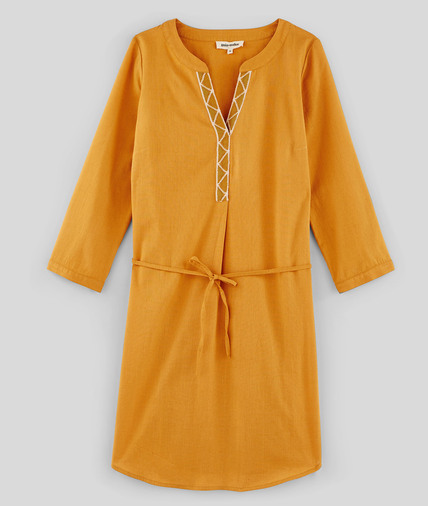 Robe en coton et lin femme SAFRAN