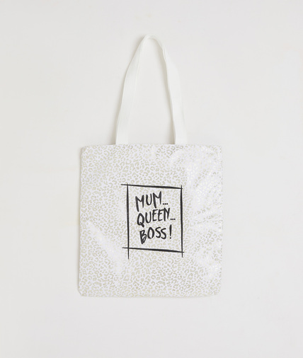 Tote bag imprimé 100% coton femme LEOPARD