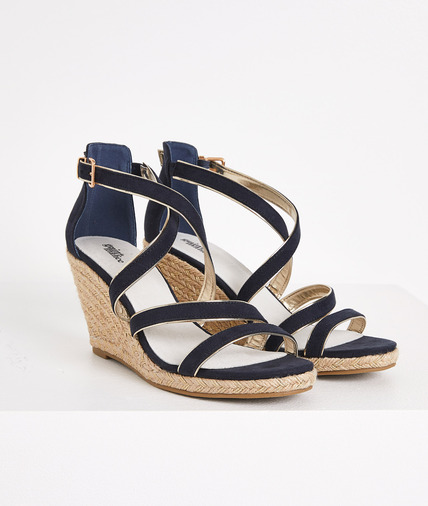 Sandales compensées marine femme MARINE