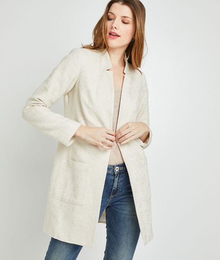 Manteau habillé écru femme ECRU