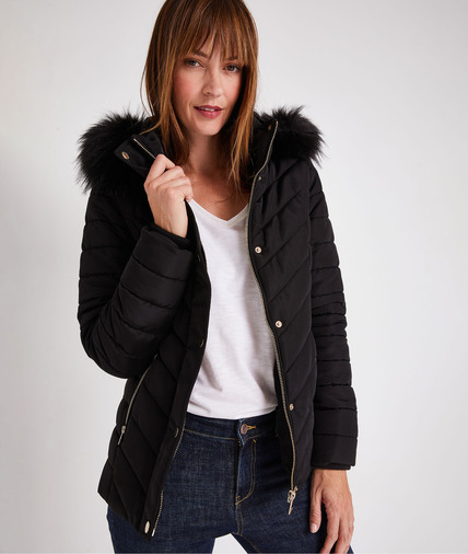 doudoune a capuche femme