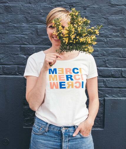 T-shirt caritatif blanc femme BLANC