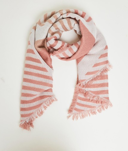 Echarpe fantaisie en jacquard femme ROSE