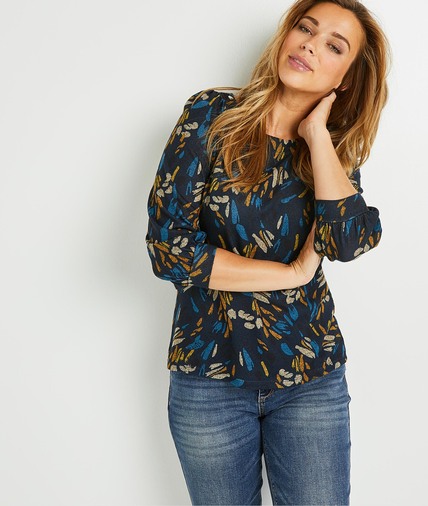T-shirt marine imprimé femme MARINE