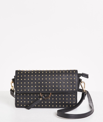 Petit sac noir clouté femme NOIR