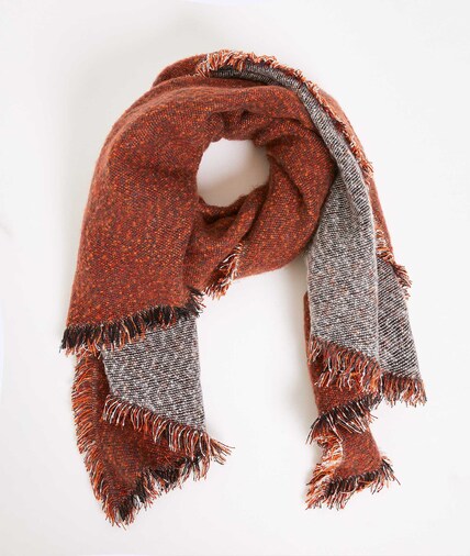 Echarpe réversible femme TERRACOTTA