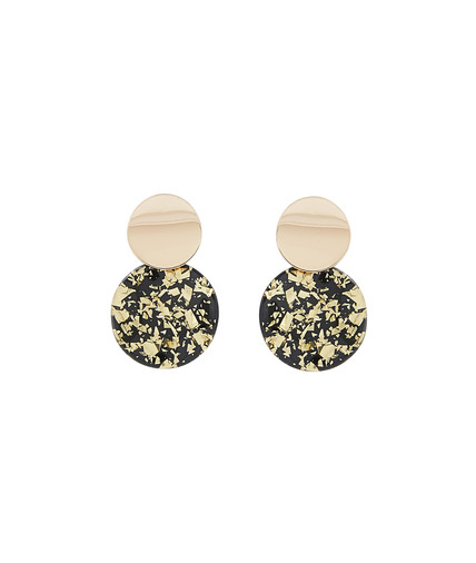 Boucles d'oreilles en résine NOIR