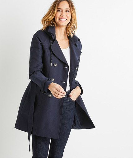 Trench long uni femme MARINE