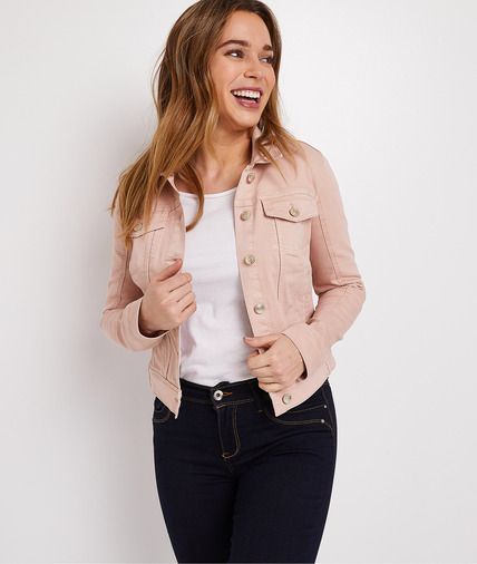 Veste en denim coloré femme ROSE