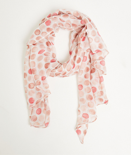 Foulard rose à pois femme ROSE