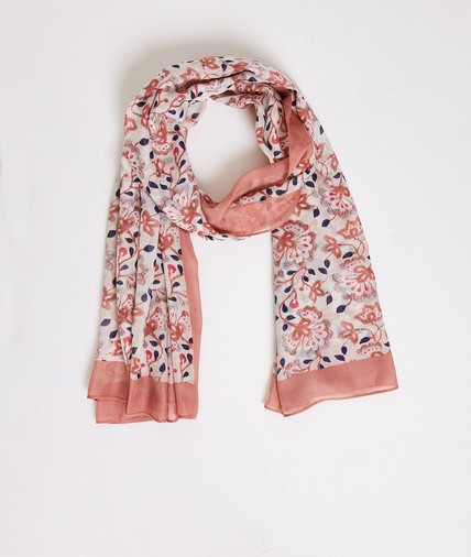 Foulard rose fleuri femme ROSE