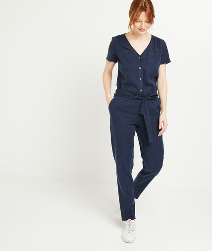 Combinaison en lyocell marine femme MARINE