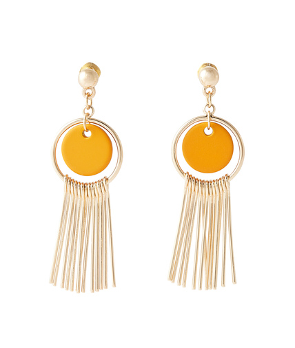 Boucles d'oreilles pendantes JAUNE
