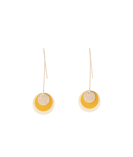 Boucles d'oreilles pendantes JAUNE