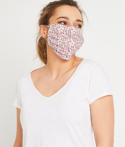 Masque en tissu fantaisie femme ROUGE