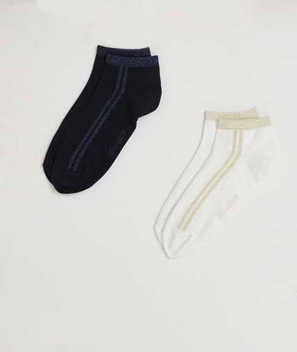 Lot de deux paires de socquettes femme BLANC