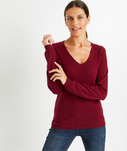 Pull cachemire femme PRUNE