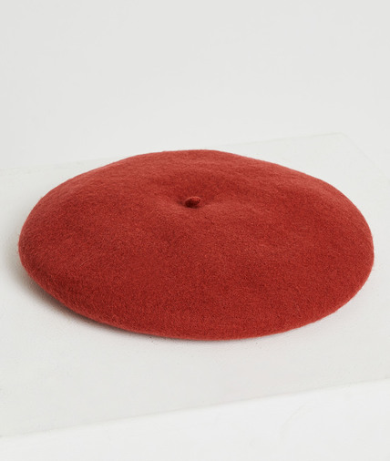 Béret uni majorité laine femme TERRACOTTA