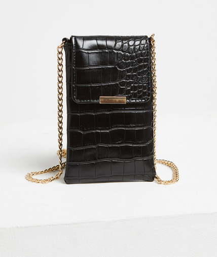 Pochette de téléphone femme NOIR