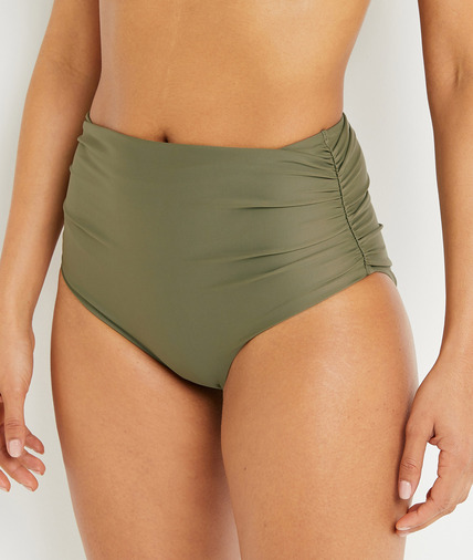 Maillot de bain culotte taille haute KAKI
