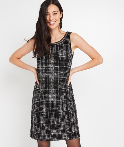 Robe à carreaux femme GRIS