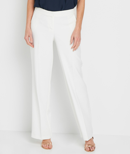 Pantalon large blanc femme BLANC