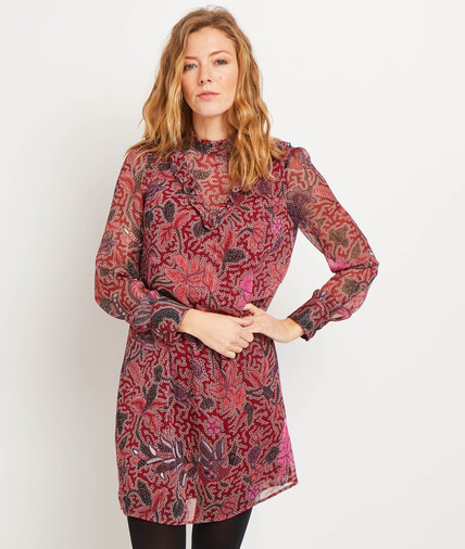 Robe en voile imprimé femme ROSE