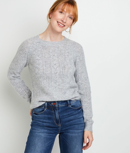 Pull tricot femme GRIS