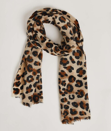 Etole imprimé guépard femme BEIGE