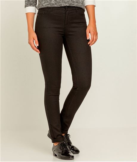 Jean femme enduit fantaisie slim DARK GREY