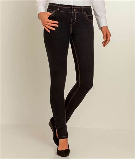 Jean femme taille haute BLUE BLACK