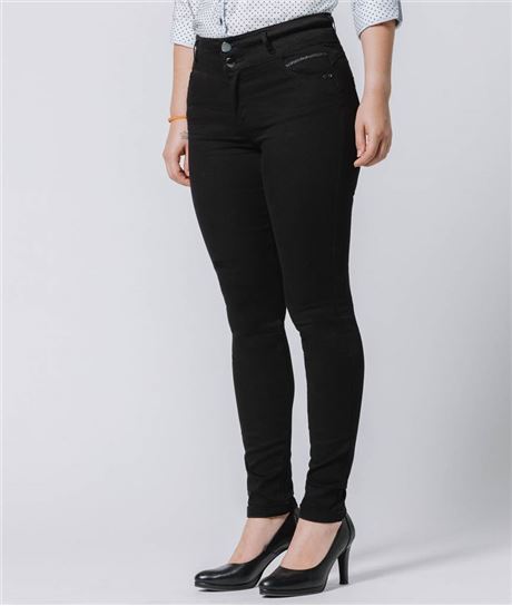 Jean femme taille haute BLACK