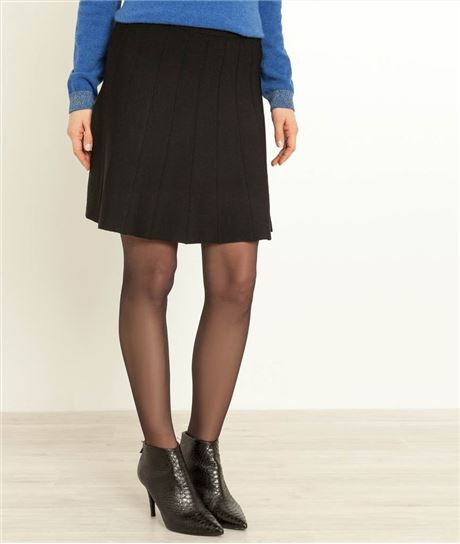 Jupe femme forme trapèze NOIR