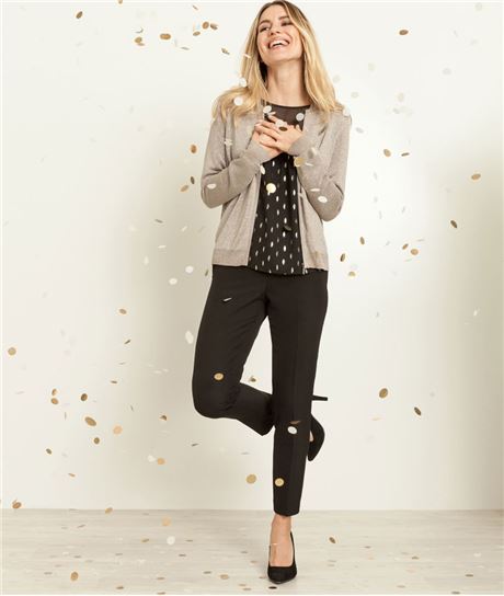 Veste femme bombers lurex TAUPE