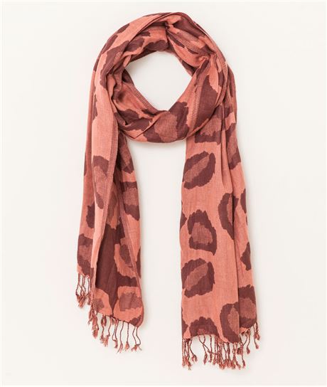 Etole femme jacquard peau de bête BORDEAUX
