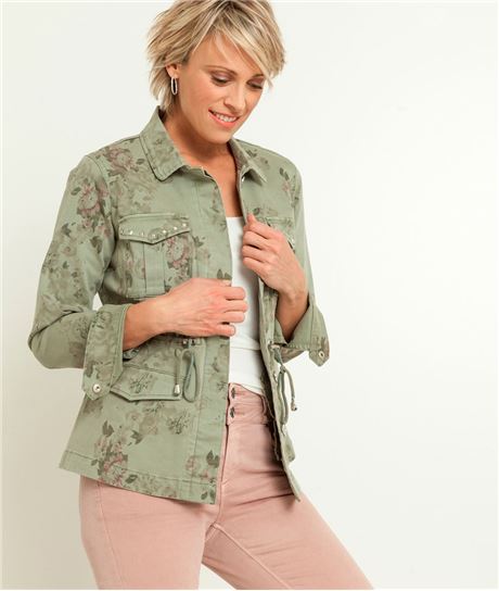 Veste femme militaire imprimée TILLEUL