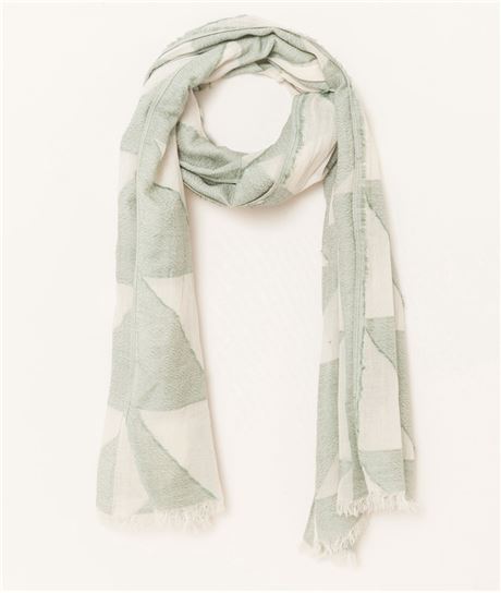 Foulard femme bicolore TILLEUL CLAIR