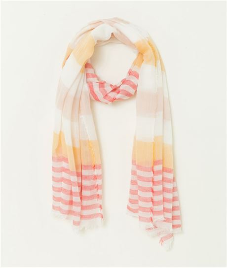 Foulard femme rayé MULTICOLORE