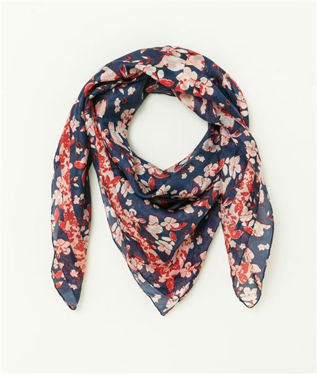 Foulard femme en soie MARINE