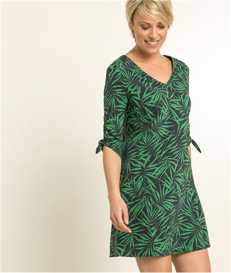 Robe femme imprimé tropical VERT
