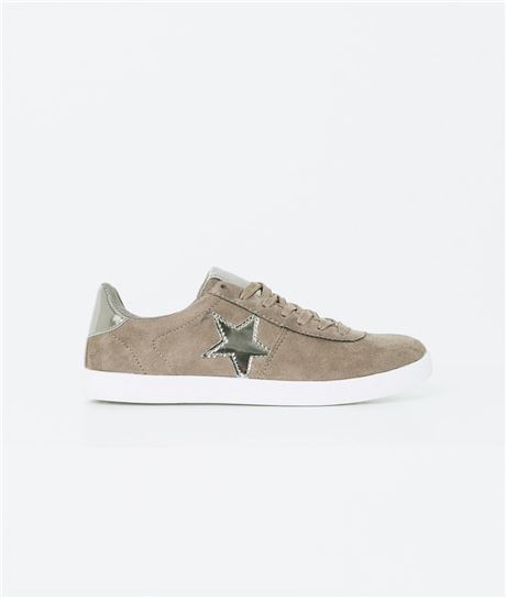 Baskets femme daim TAUPE
